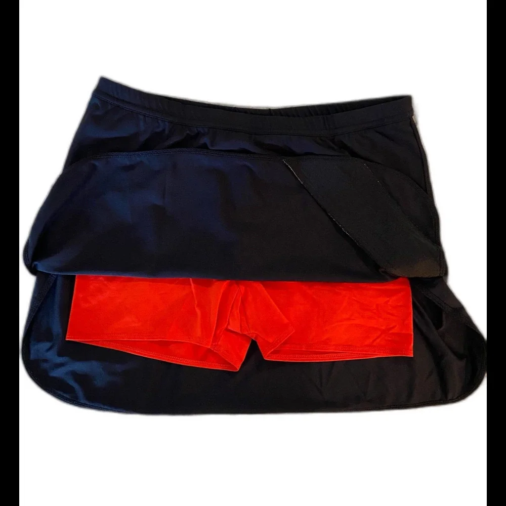 Tailtech Black Womens Skort‎ Skirt Shorts Size Medium Stretchy Athletic Casual